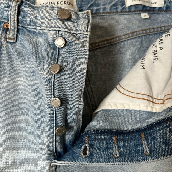 Aritzia Denim Forum The Yoko Hi-Rise Mid-Thigh Denim Short - Sz 31 - Picture 8 of 12